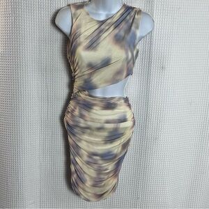Zara Pastel ruched Multicolor Dress size XS